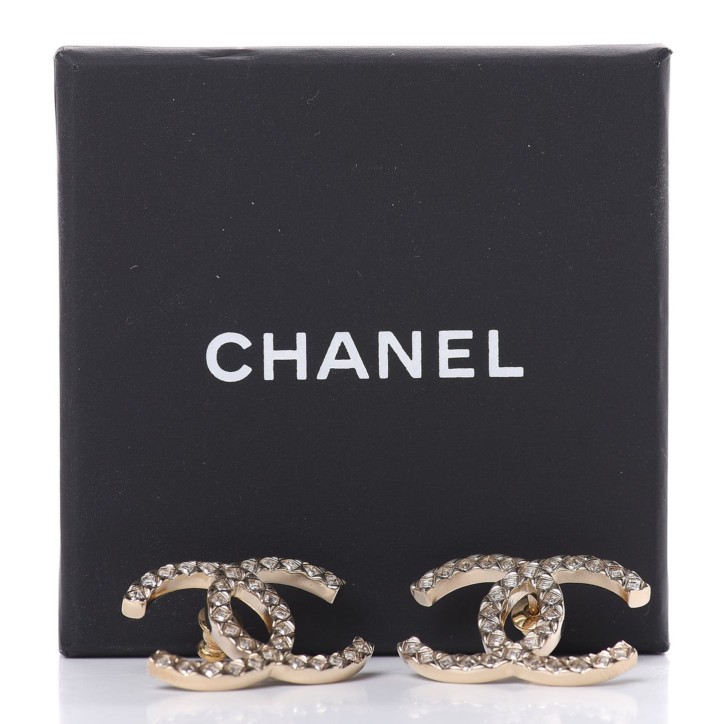 Baguette Crystal High Society CC Earrings Gold