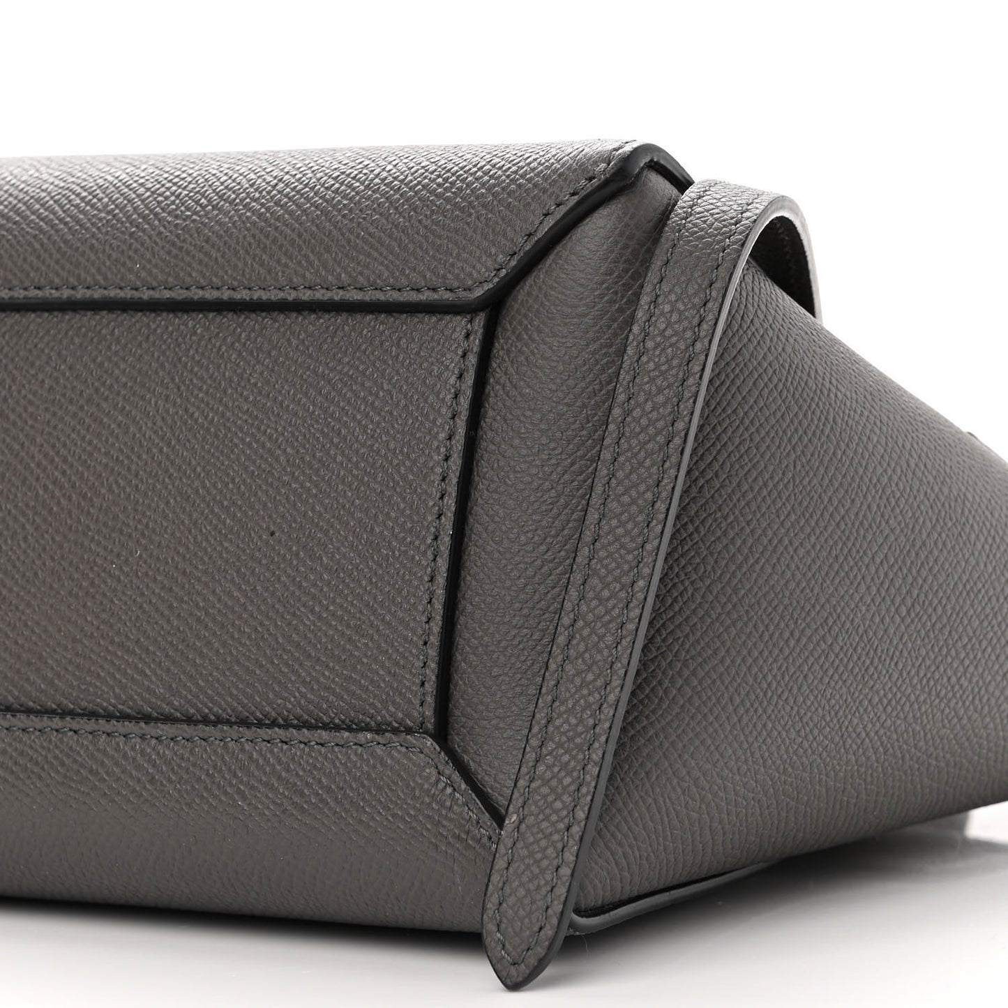Grained Calfskin Nano Belt Bag Grey
