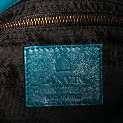 Lanvin Lambskin Quilted Happy Long Crossbody Blue 6 of 7