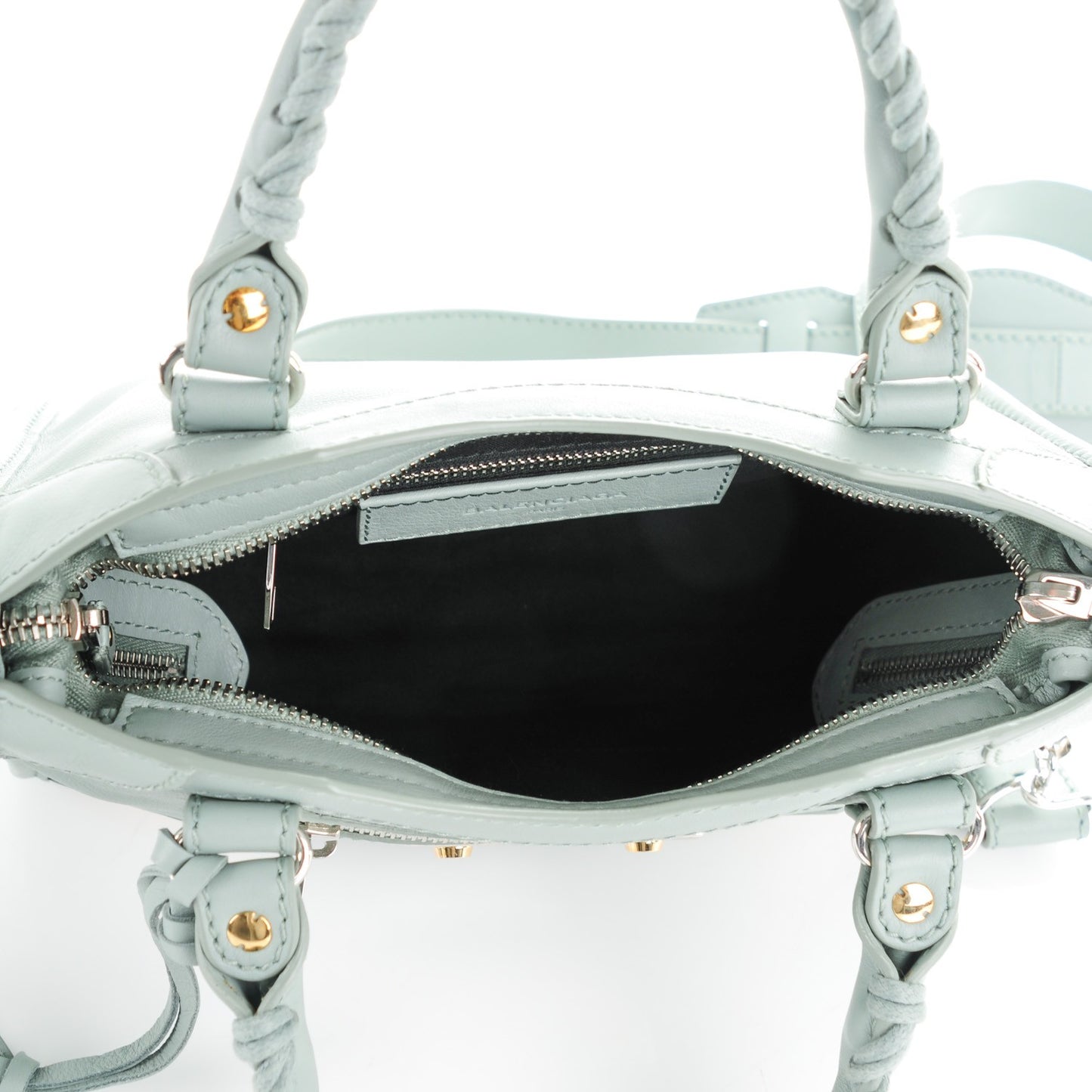 Veau Amp Plate Silver Hardware Mini City Vert Tilleul