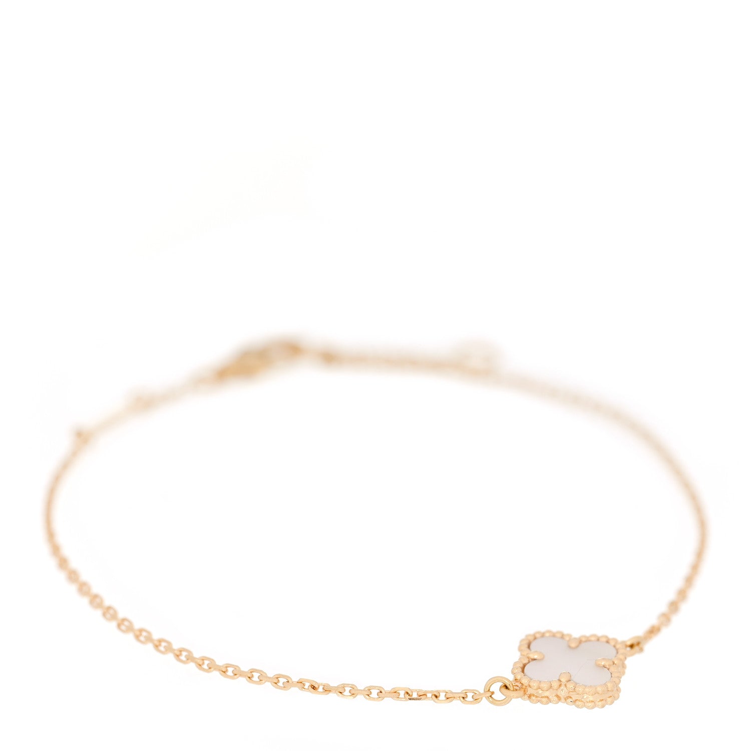 Van Cleef & Arpels VAN CLEEF & ARPELS 18K Yellow Gold Mother of Pearl Sweet Alhambra Bracelet 1 of 4