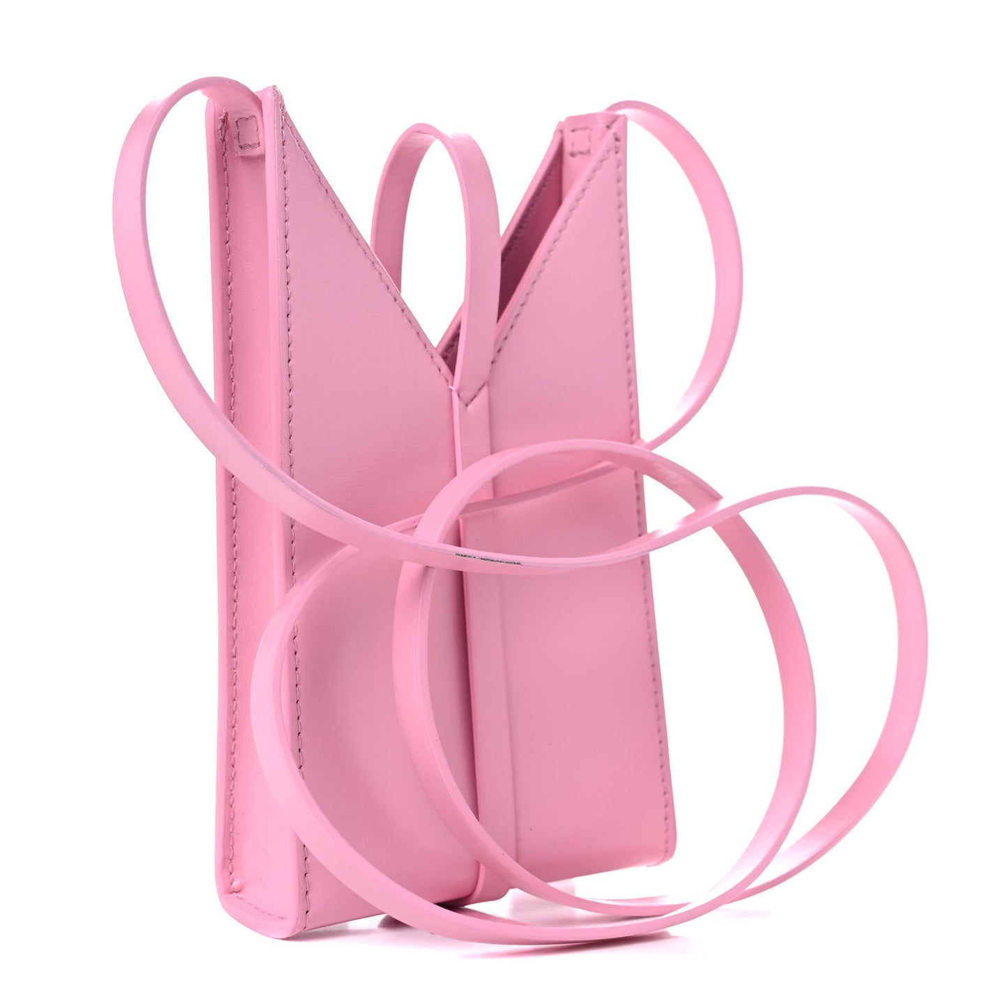 Calfskin Mini Cut Out Phone Crossbody Pouch Pink