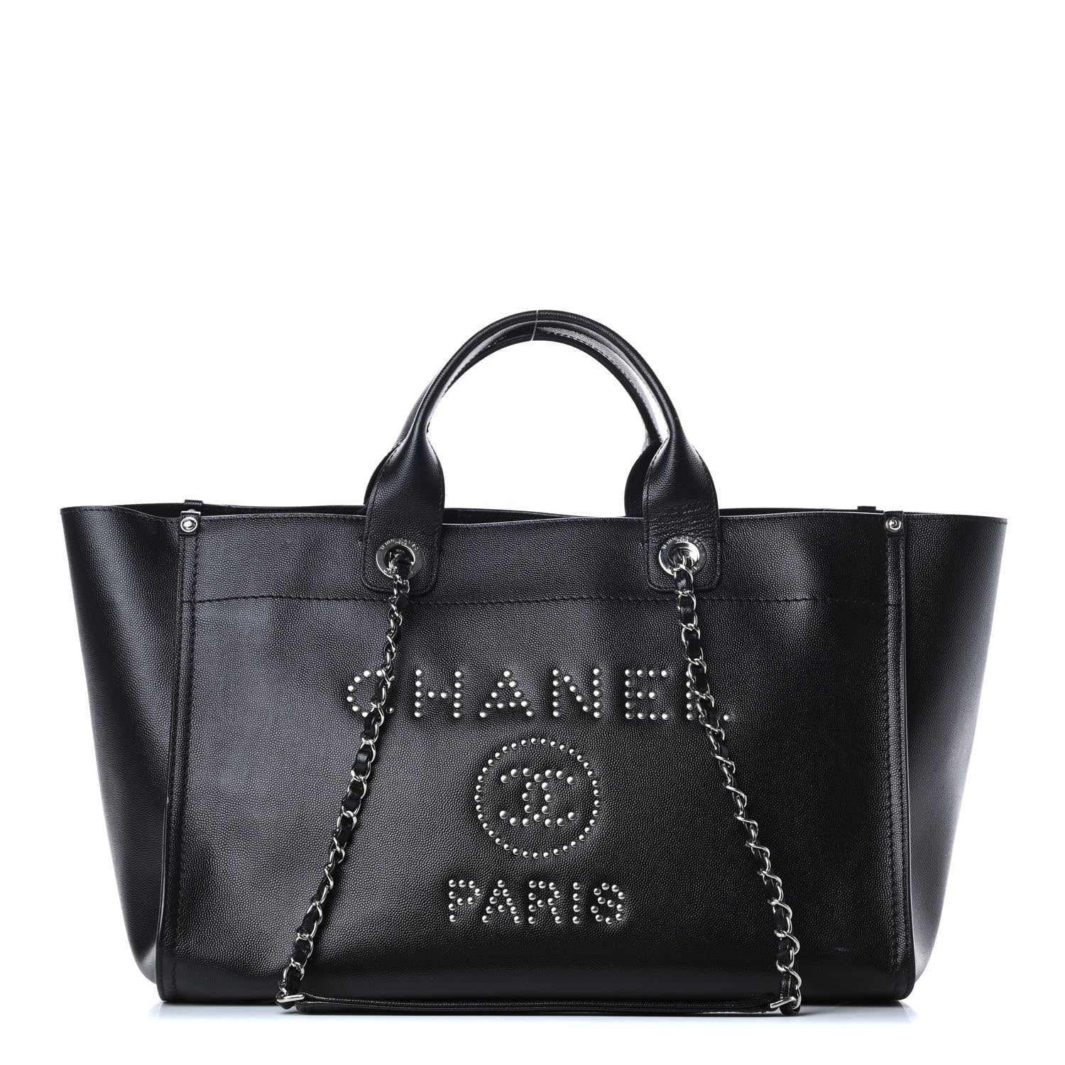 Chanel Caviar Medium Studded Deauville Tote Black 1 of 15