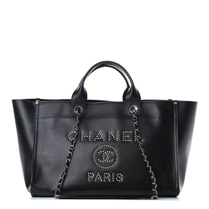 Chanel Caviar Medium Studded Deauville Tote Black 1 of 15