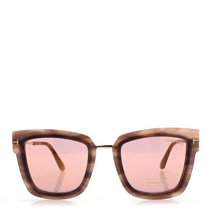 Tom Ford Lara Sunglasses TF573 Pink Melange Havana 2 of 8