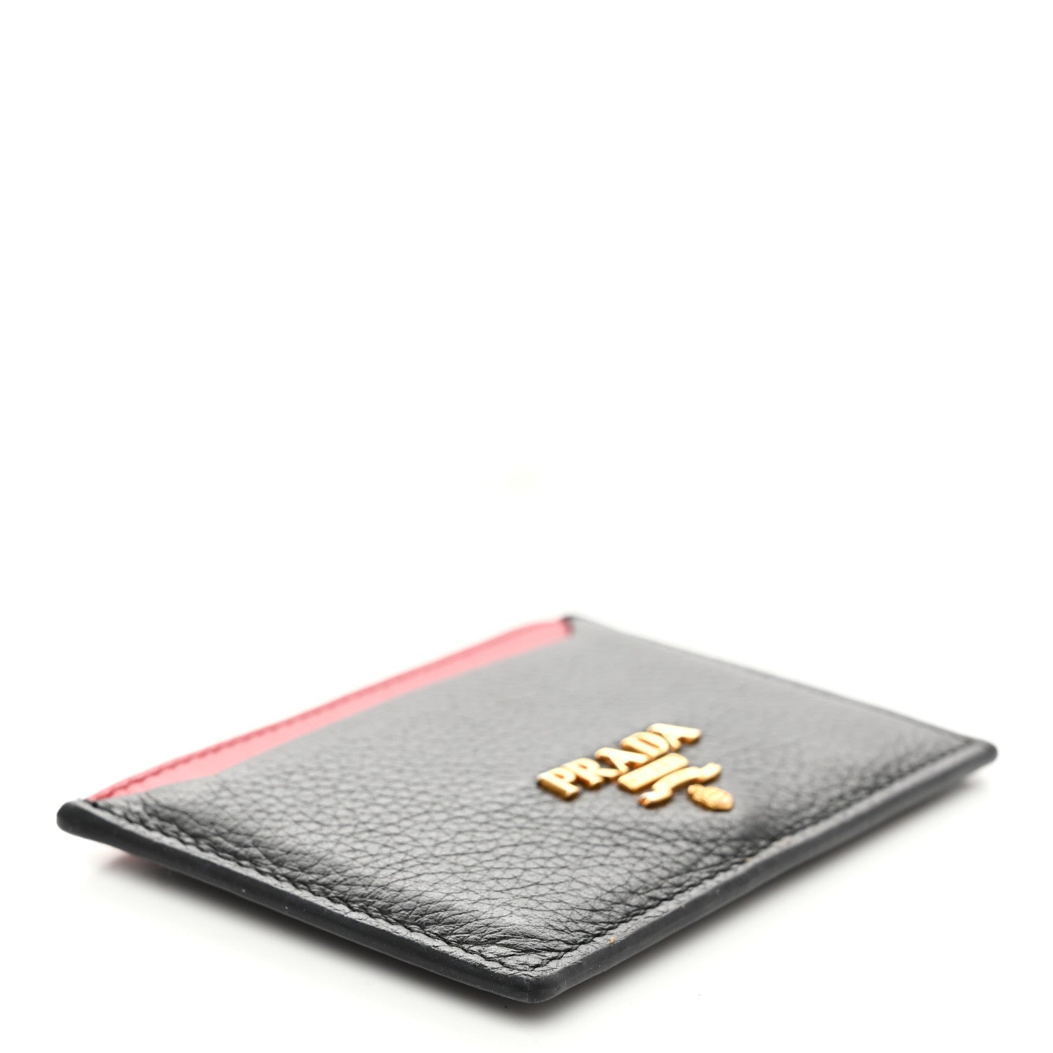 Prada Daino Colour Card Holder Black Rosso 4 of 7