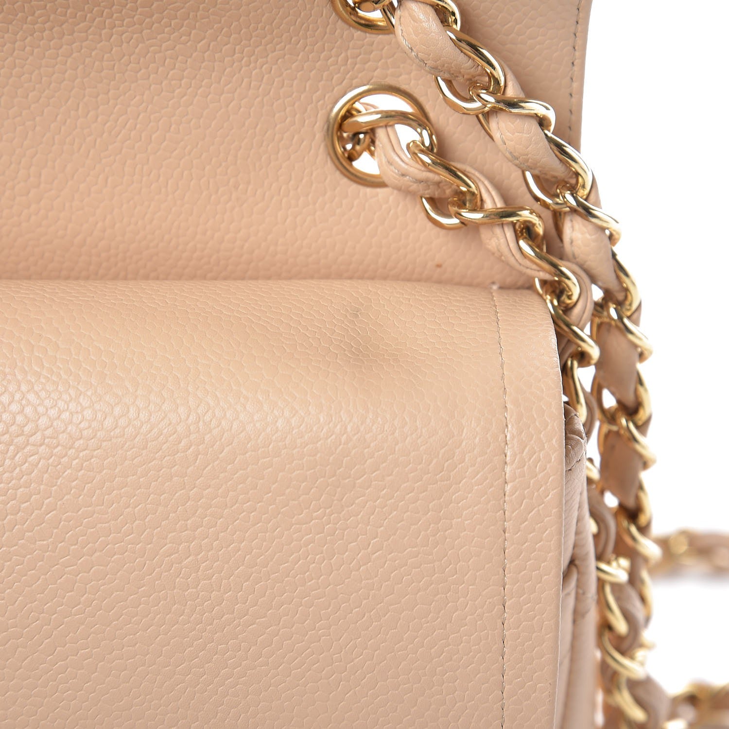 Chanel Caviar Quilted Jumbo Double Flap Beige Clair 9 of 13