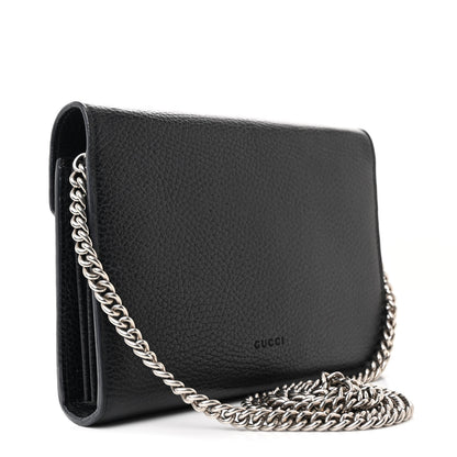 Gucci Calfskin Mini Dionysus Chain Wallet Black 3 of 13