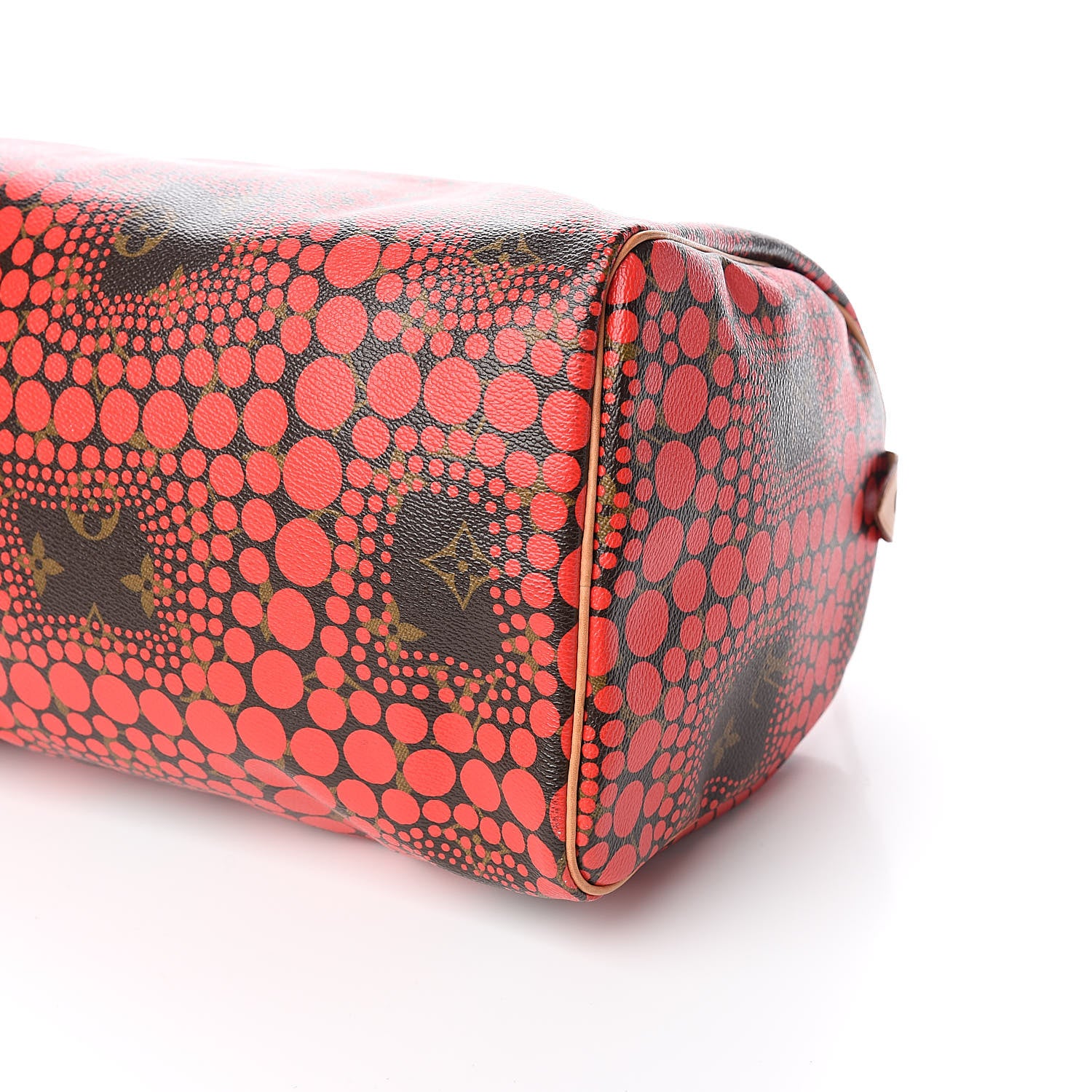 Louis Vuitton Monogram Kusama Town Speedy 30 Red 9 of 10
