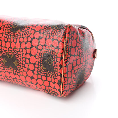 Louis Vuitton Monogram Kusama Town Speedy 30 Red 9 of 10