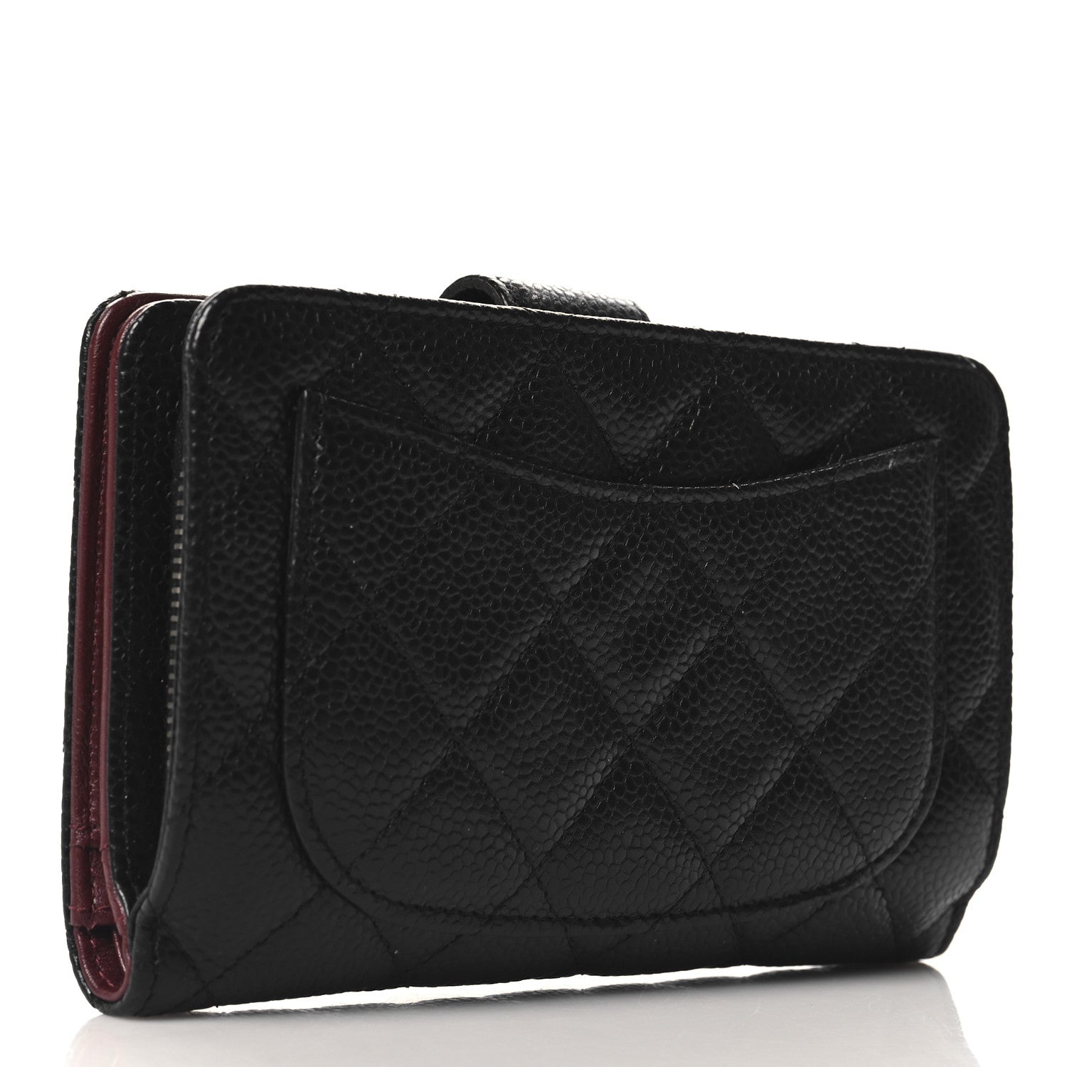 Chanel Caviar Quilted CC French Wallet Black 3 of 9