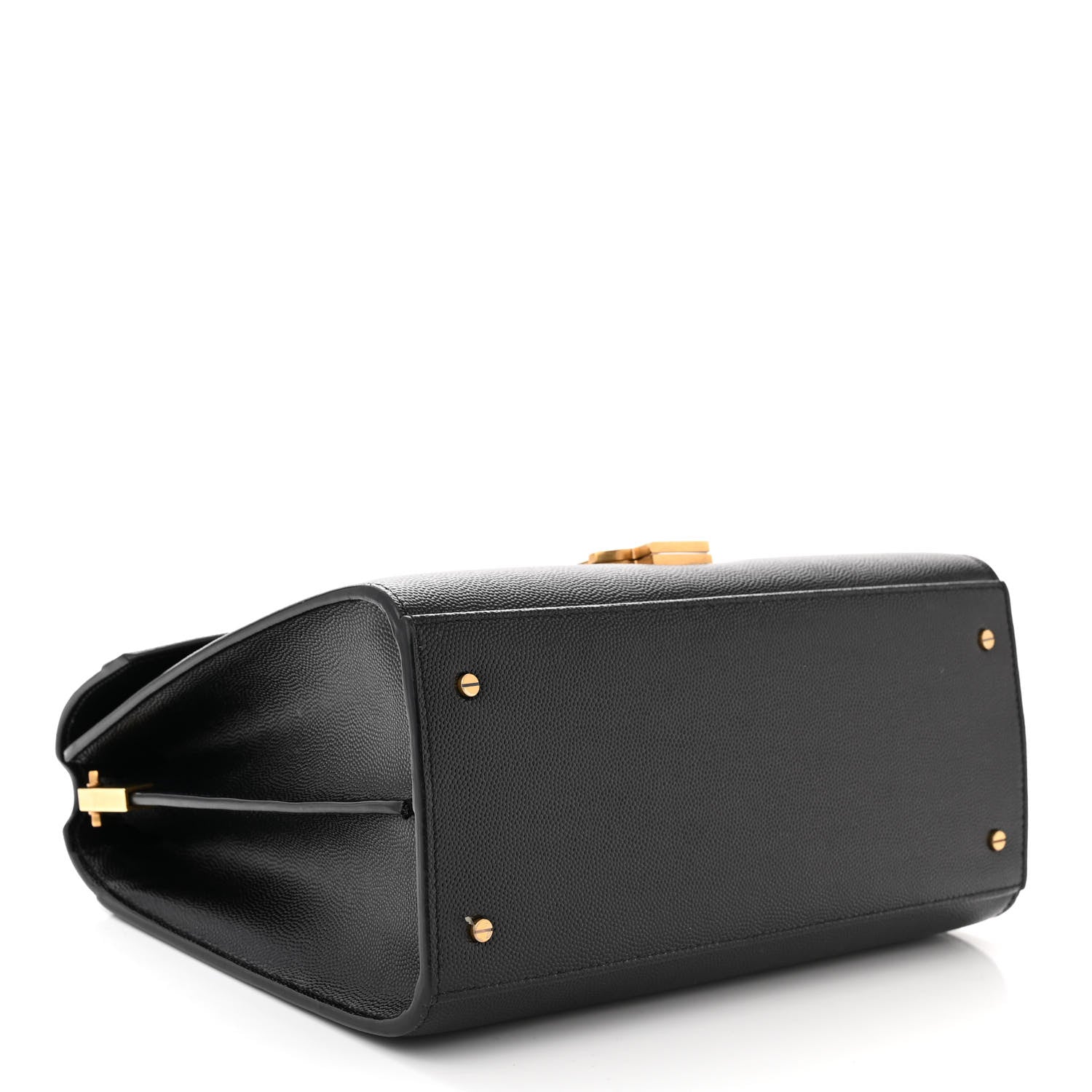 Saint Laurent Grain de Poudre Medium Classic Monogram Cassandra Top Handle Black Rouge Legion 4 of 11