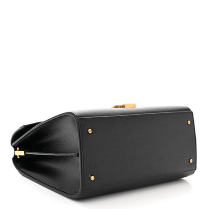 Saint Laurent Grain de Poudre Medium Classic Monogram Cassandra Top Handle Black Rouge Legion 4 of 11
