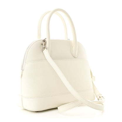 Balenciaga Signature Grained Calfskin Logo S Ville Top Handle Bag White Black 3 of 11