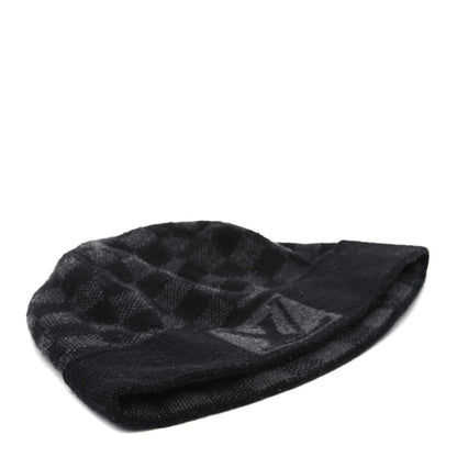 Louis Vuitton Wool Bonnet Petit Damier Beanie Hat Black 2 of 4