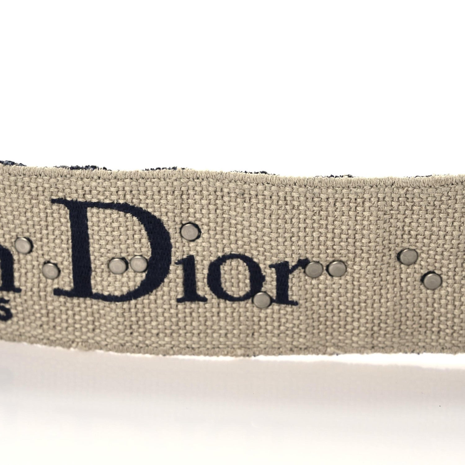 Christian Dior Oblique Studded Shoulder Strap Blue 5 of 7