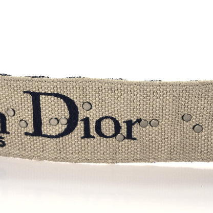 Christian Dior Oblique Studded Shoulder Strap Blue 5 of 7