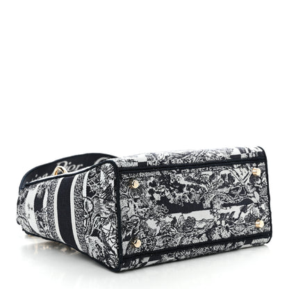 Christian Dior Canvas Toile De Jouy Embroidered Medium Lady D-Lite 4 of 12