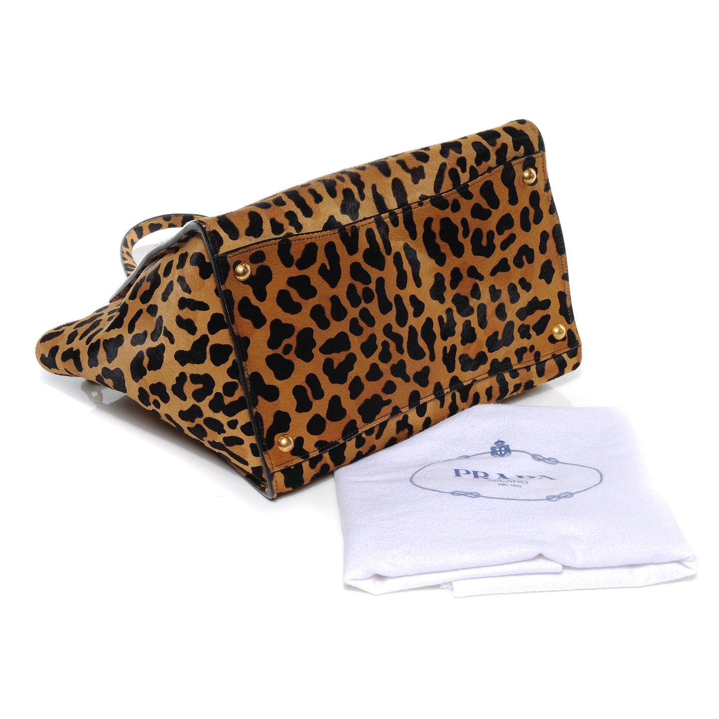Cavallino Leopard Print Twin Pocket Tote