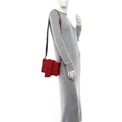 Prada City Calf Plex Ribbon Bag Red 2 of 13