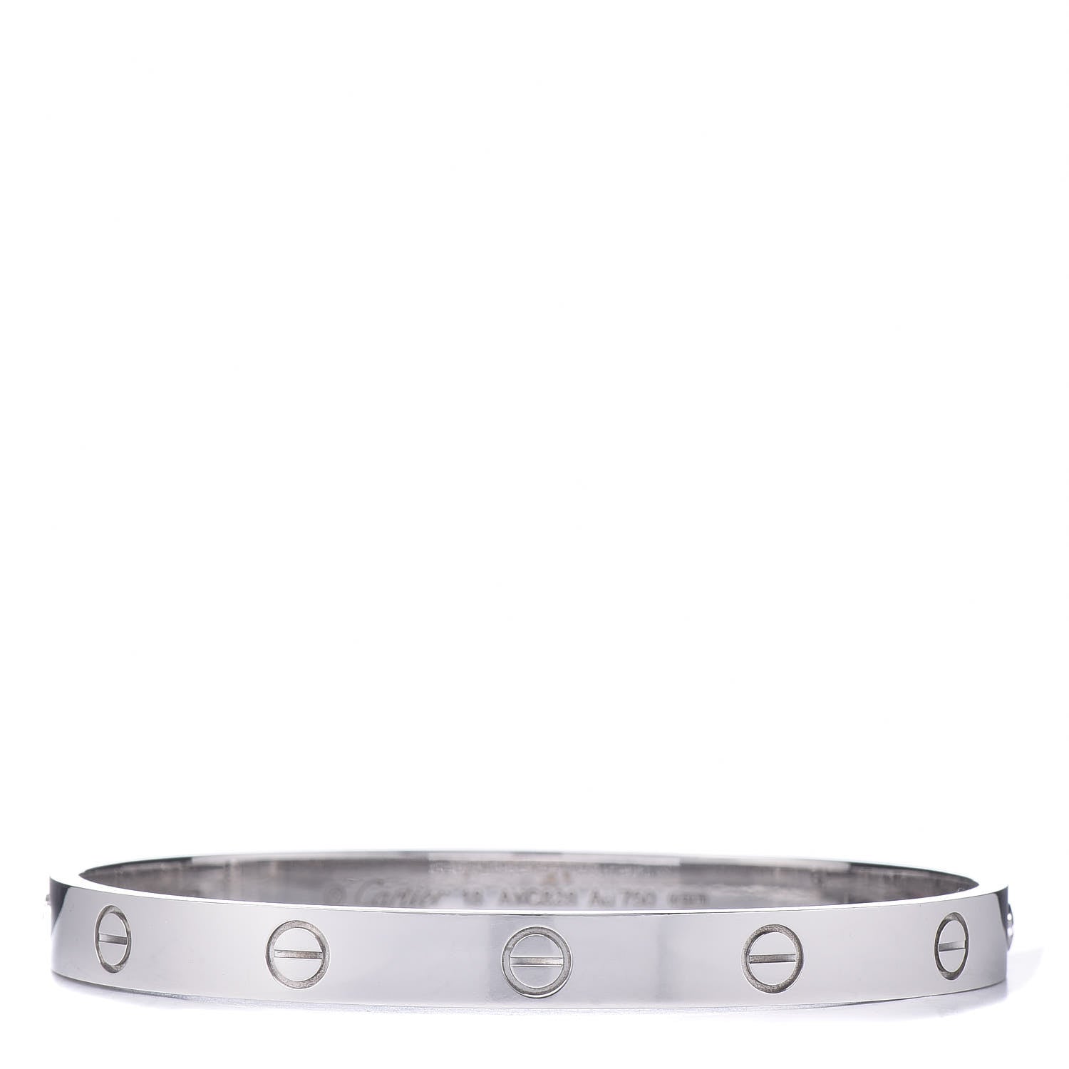 Cartier 18K White Gold LOVE Bracelet 18 3 of 7