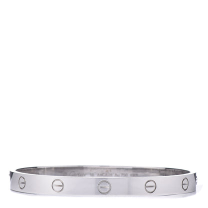 Cartier 18K White Gold LOVE Bracelet 18 3 of 7