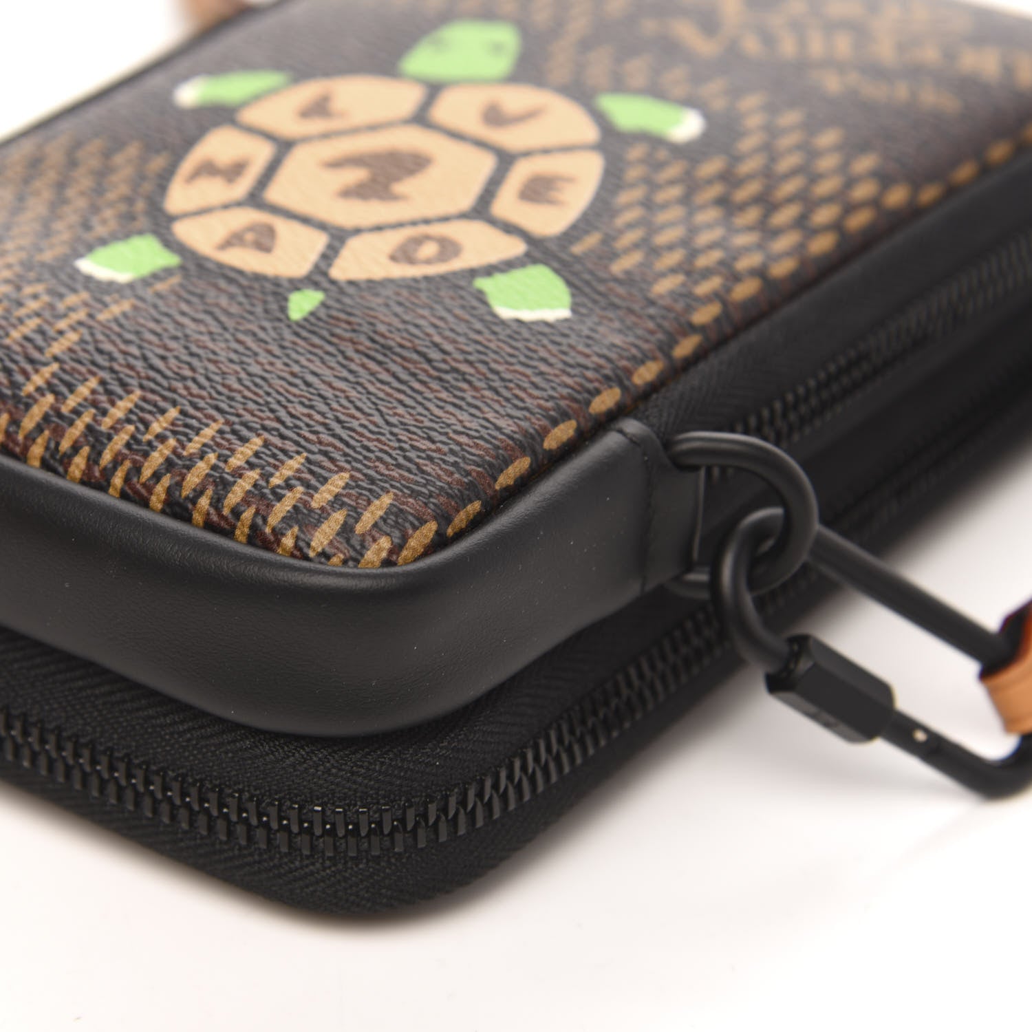 Louis Vuitton X NIGO Giant Damier Ebene Tortoise Double Phone Pouch 9 of 10