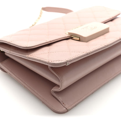 Chanel Sheepskin Quilted Beauty Lock Flap Pink 9 of 10