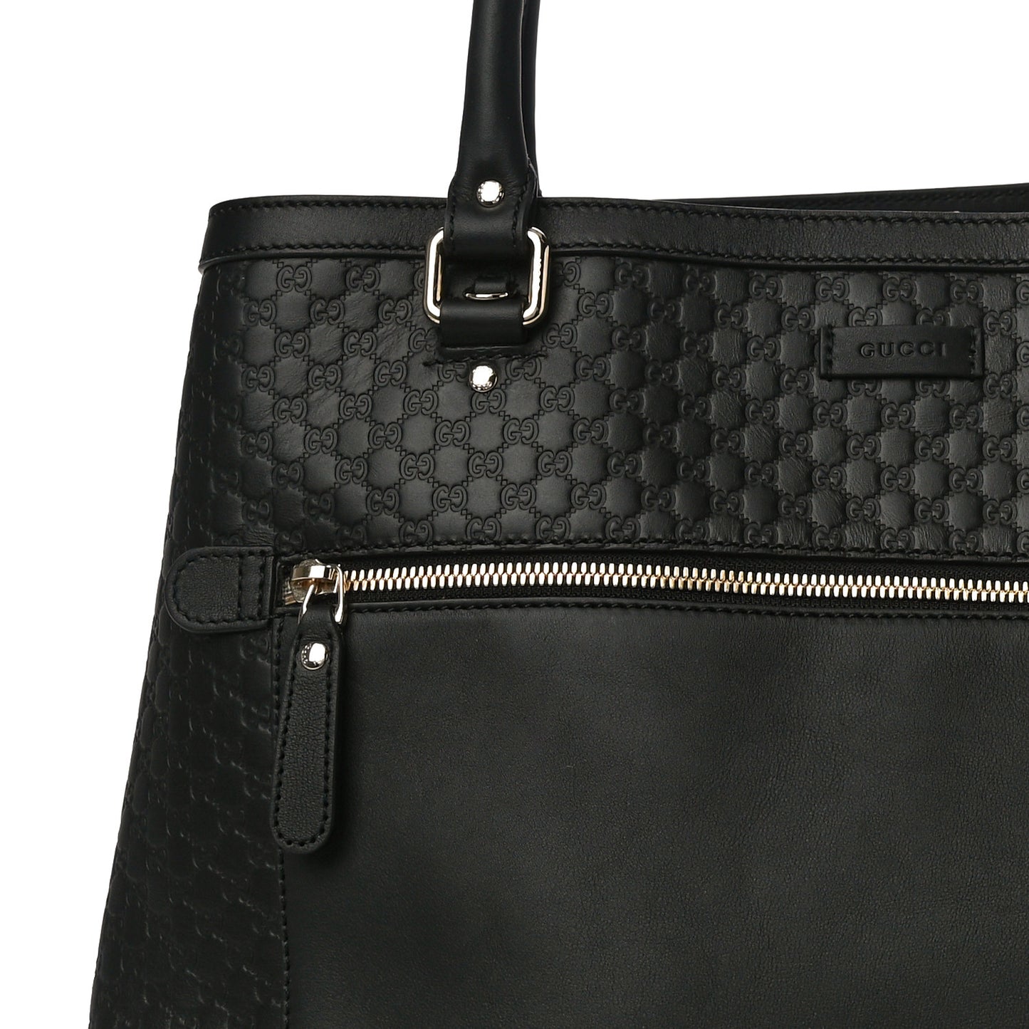 Soft Microguccissima Large Tote Black