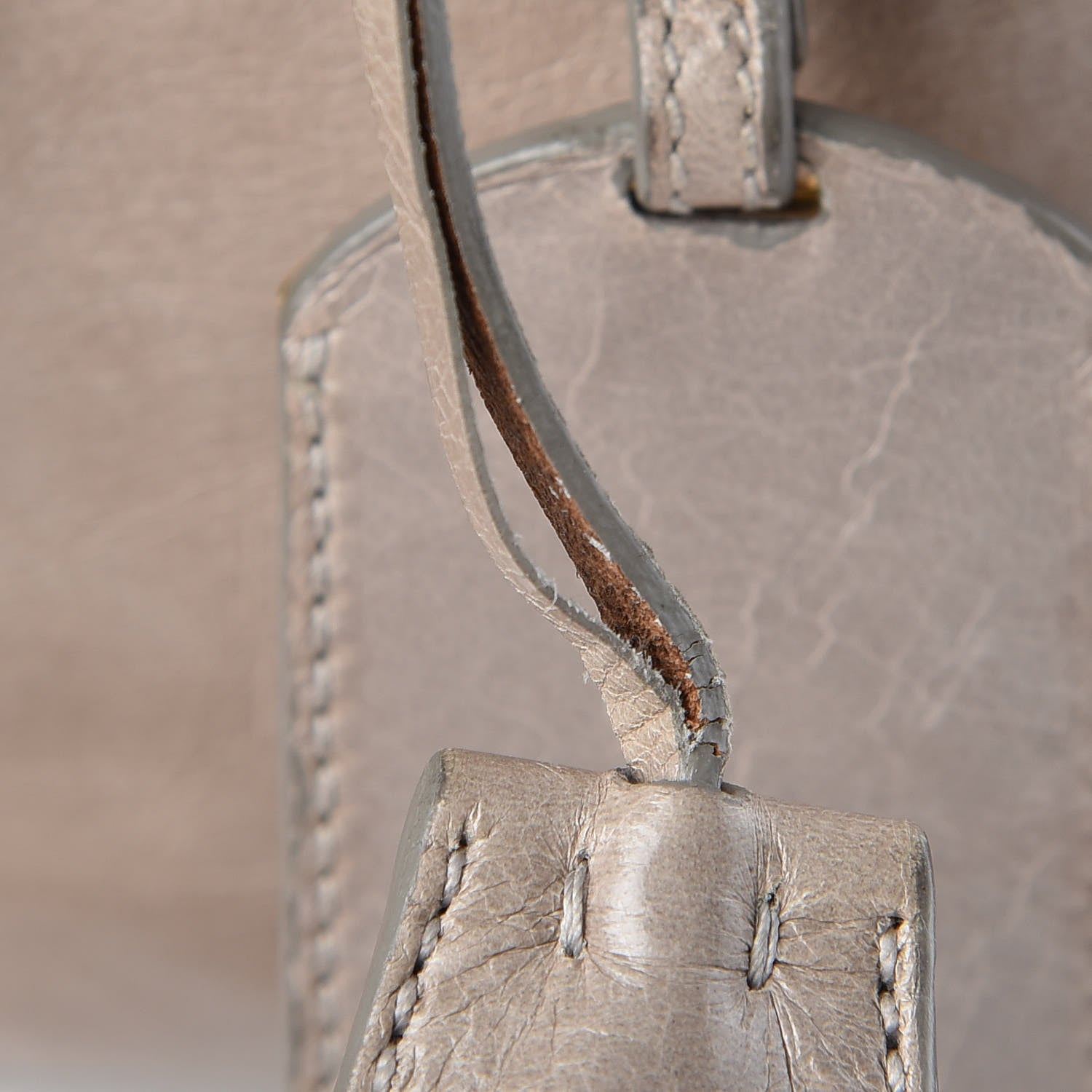 Prada Vitello Shine Top Handle Bowler Pomice 11 of 17