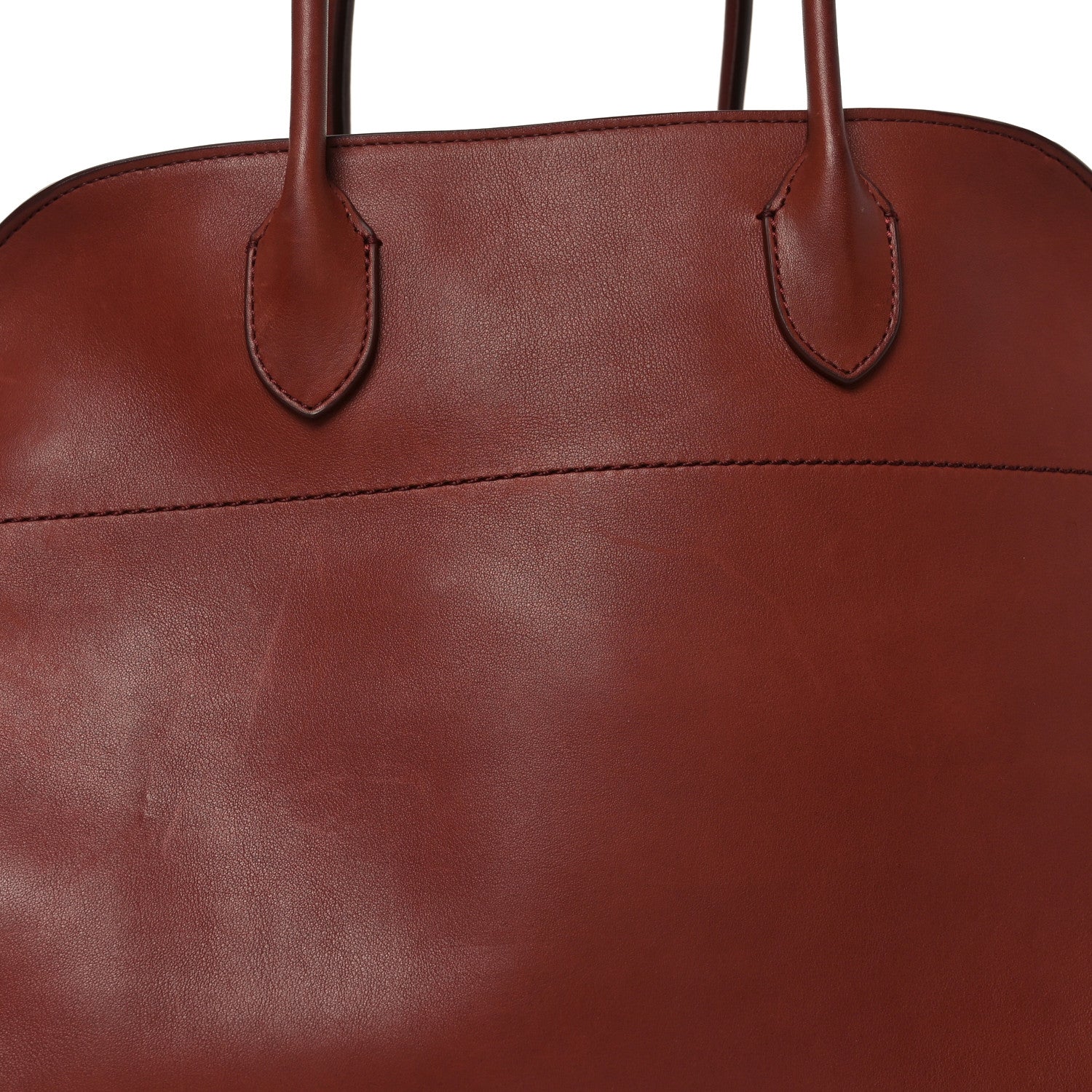 The Row Polished Saddle Calfskin Soft Margaux 15 Cognac 7 of 9