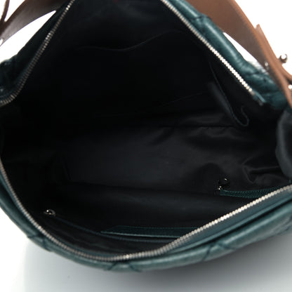 Chanel Glazed Calfskin On The Road Hobo Blue 4 of 9