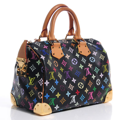Louis Vuitton Monogram Multicolor Speedy 30 Black 3 of 7
