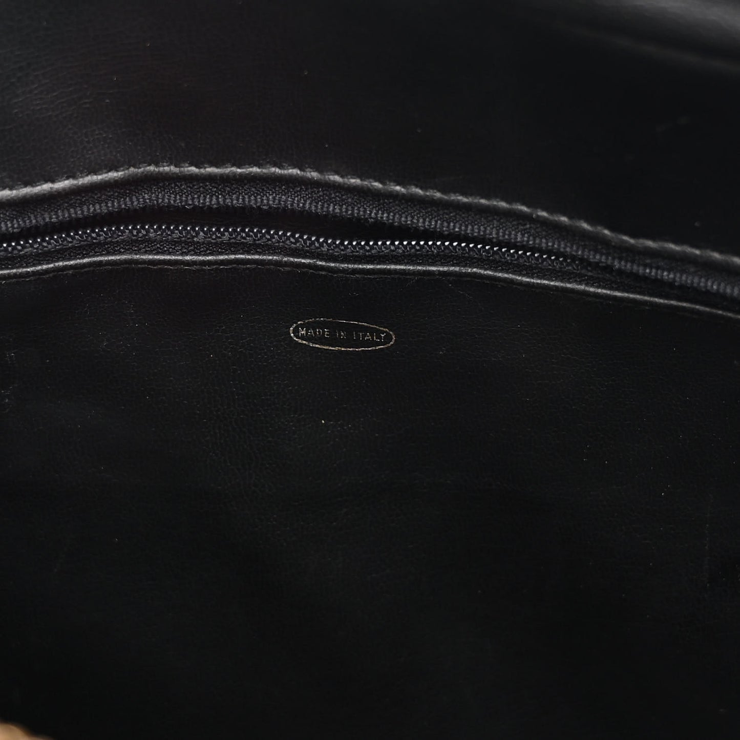 Lambskin Surpique Chevron Small Tote Black