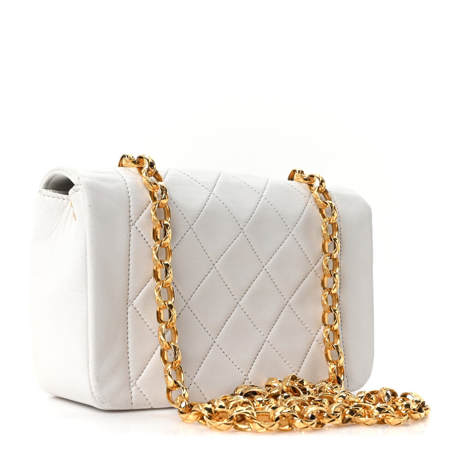 Chanel Lambskin Quilted Mini Flap Bag White 2 of 10