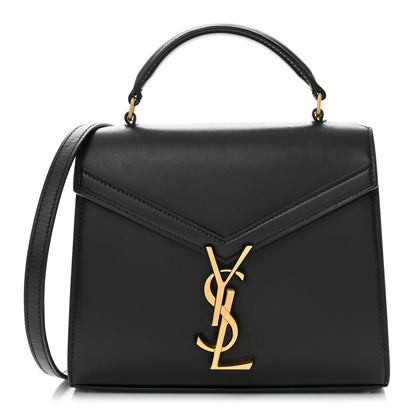 Saint Laurent SAINT LAURENT Calfskin Mini Classic Monogram Cassandra Top Handle Black 1 of 11