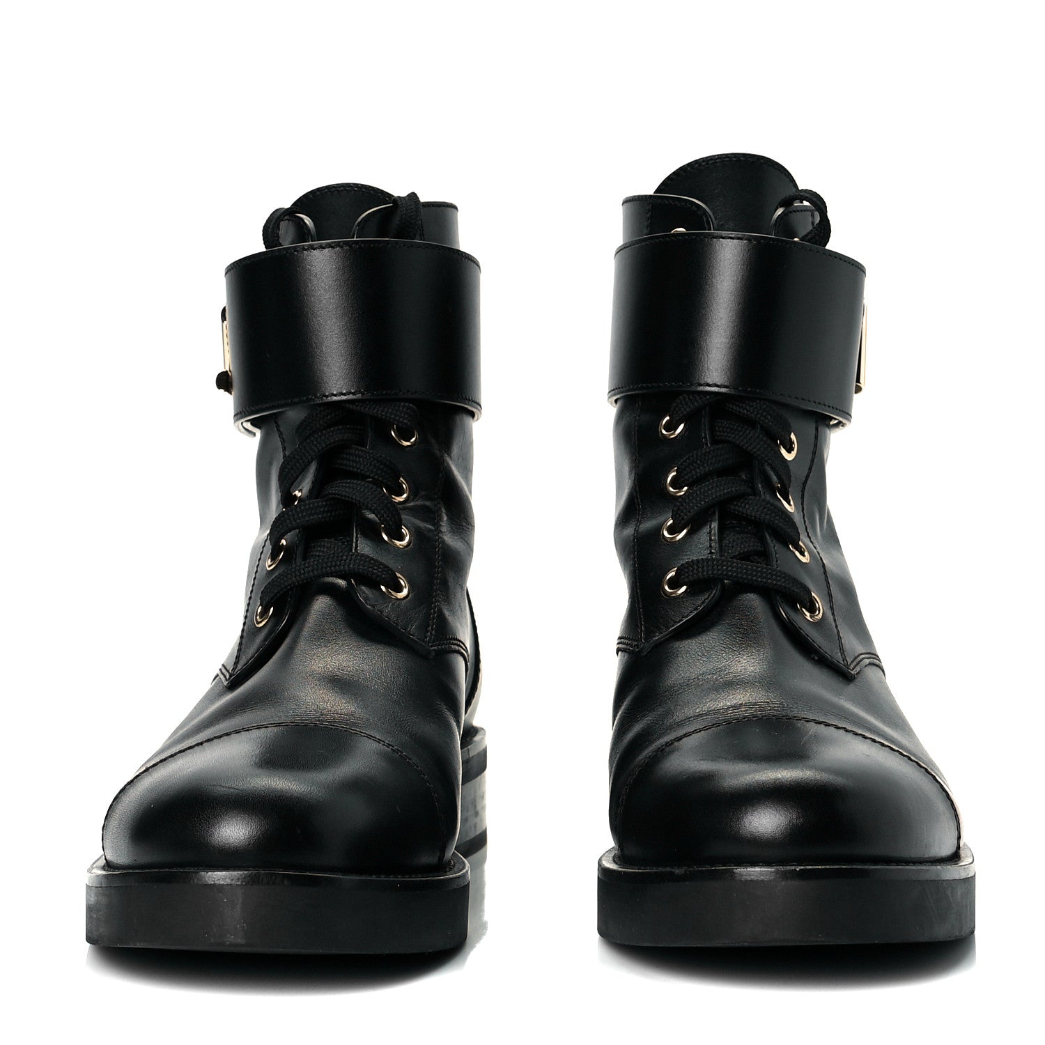 Louis Vuitton Calfskin Wonderland Ranger Boots 39.5 Black 3 of 8