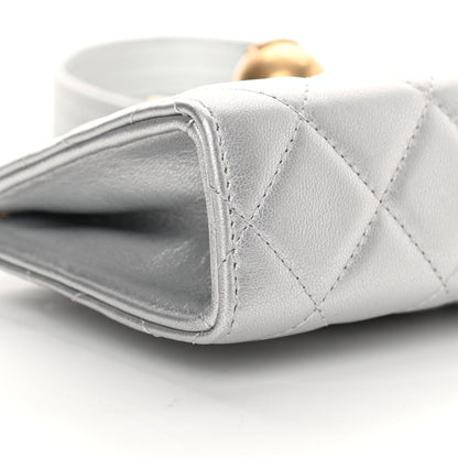 Chanel Metallic Calfskin Quilted Evening By The Sea Clutch Silver 9 of 11