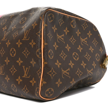 Louis Vuitton Monogram My LV Heritage Speedy 40 Fuchsia Blue Marine 10 of 10