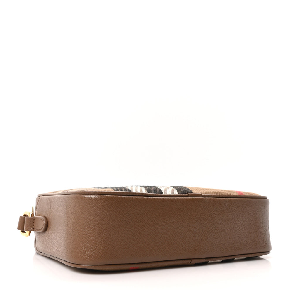 Burberry Calfskin House Check Camera Bag Earth 1828952 – FASHIONPHILE