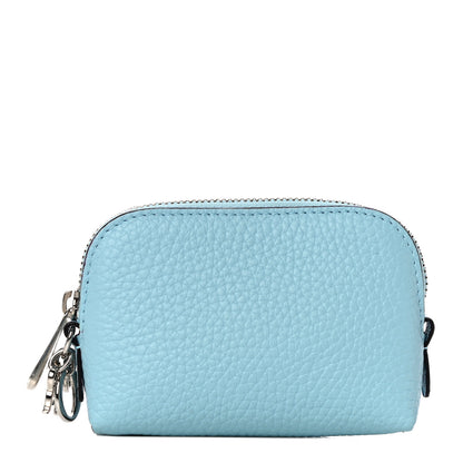 Christian Dior Bullcalf Diorissimo Coin Purse Light Blue 1 of 11