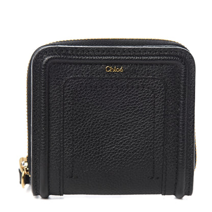 Chloe Grained Calfskin Compact Zip Around Wallet Black 1 of 7