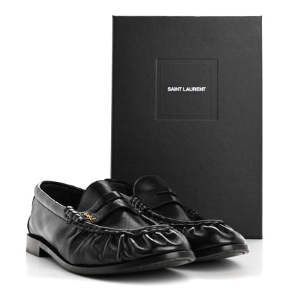 Saint Laurent Nappa Sugar Le Loafer 15 Penny Slippers 40.5 Black 10 of 10