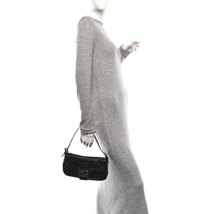 Fendi Beaded Baguette Black 2 of 9