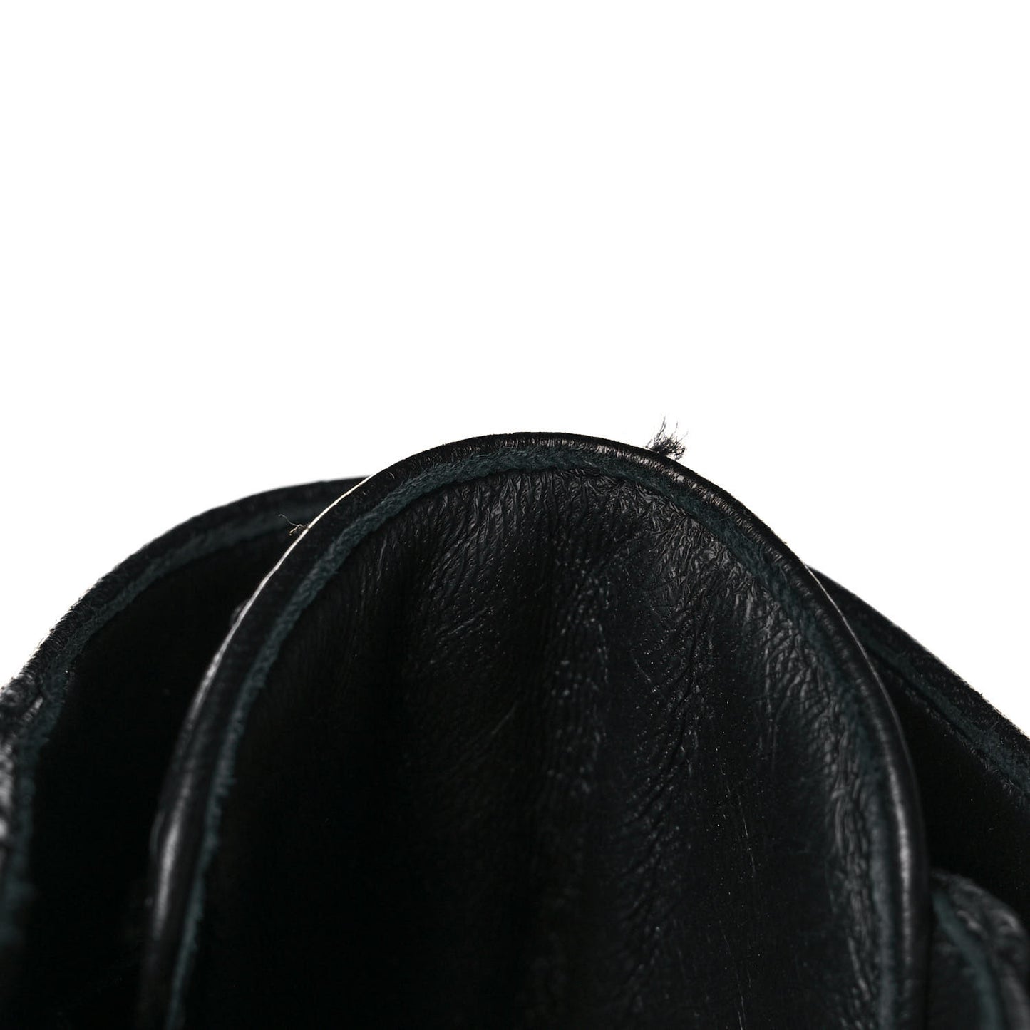 Shiny Lambskin Quilted Lace Up Combat Boots 39 Black