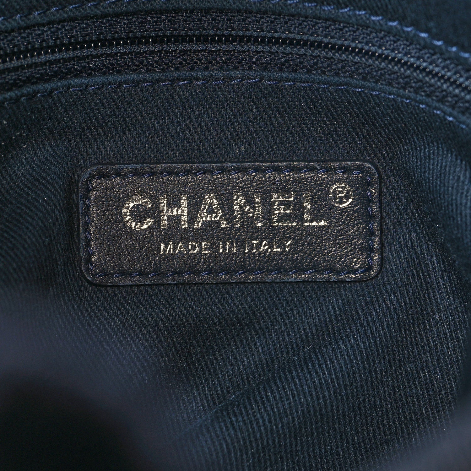 Chanel Canvas Large Deauville Backpack Denim Blue 6 of 10