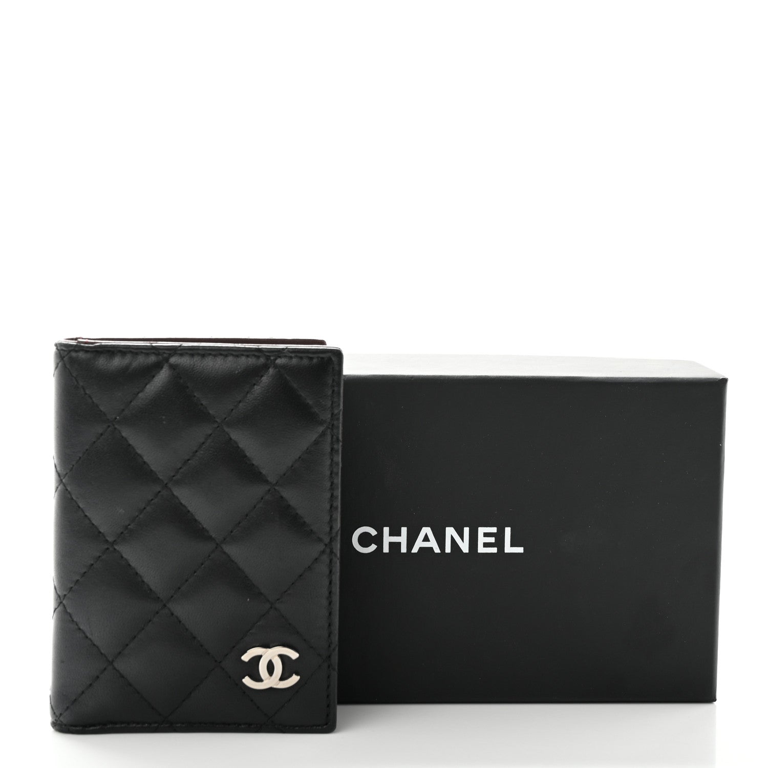 Chanel Lambskin Quilted Card Holder Wallet Black 8 of 8