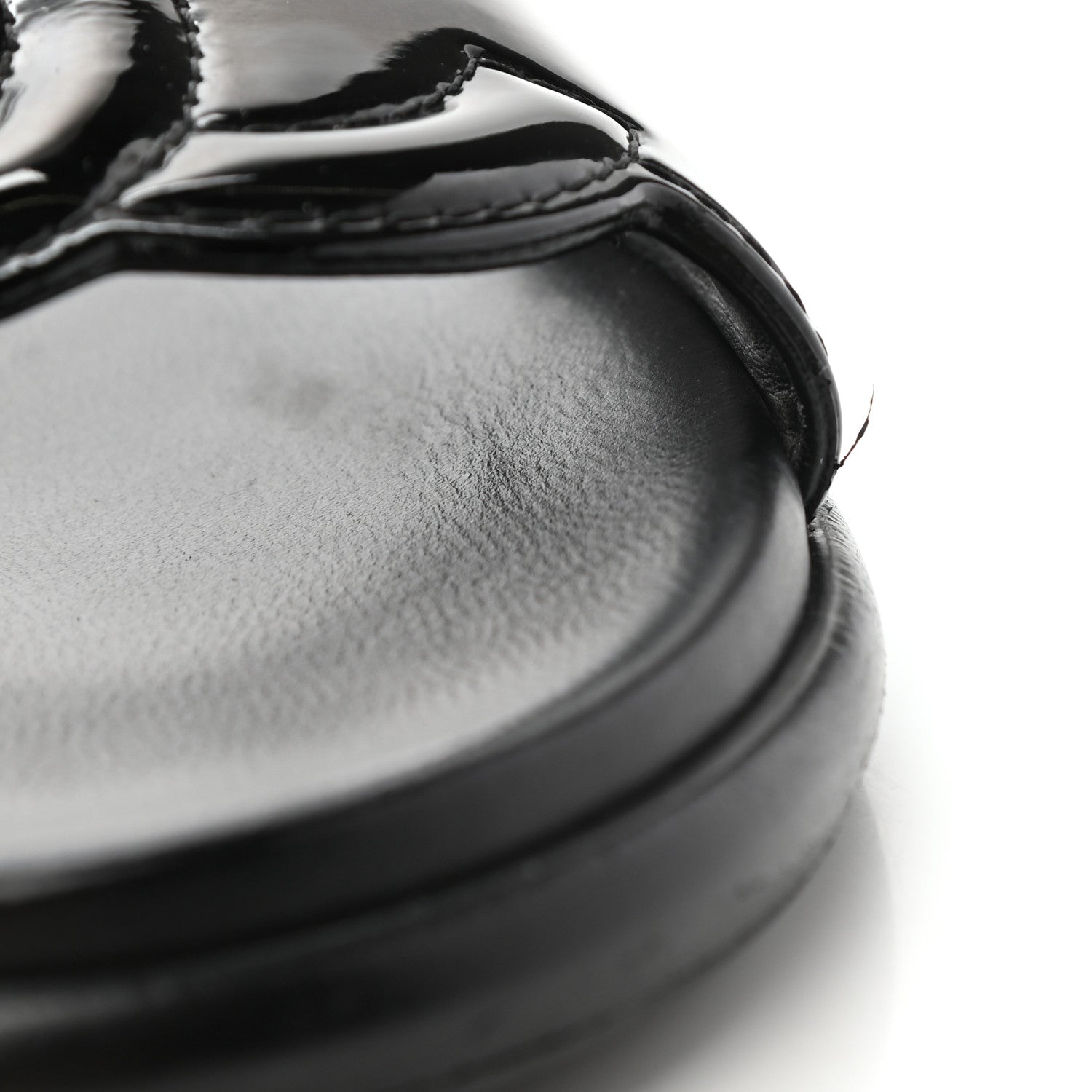 Chanel Patent CC Slide Sandals 38.5 Black 8 of 13