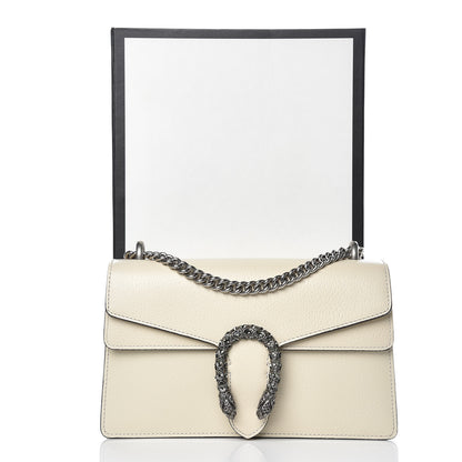 Gucci Textured Calfskin Crystal Small Dionysus Shoulder Bag Mystic White 10 of 10