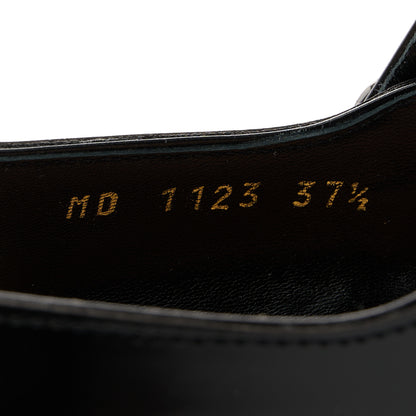 Christian Dior Brushed Calfskin Uniform 30mm Pumps 37.5 Black 8 of 8